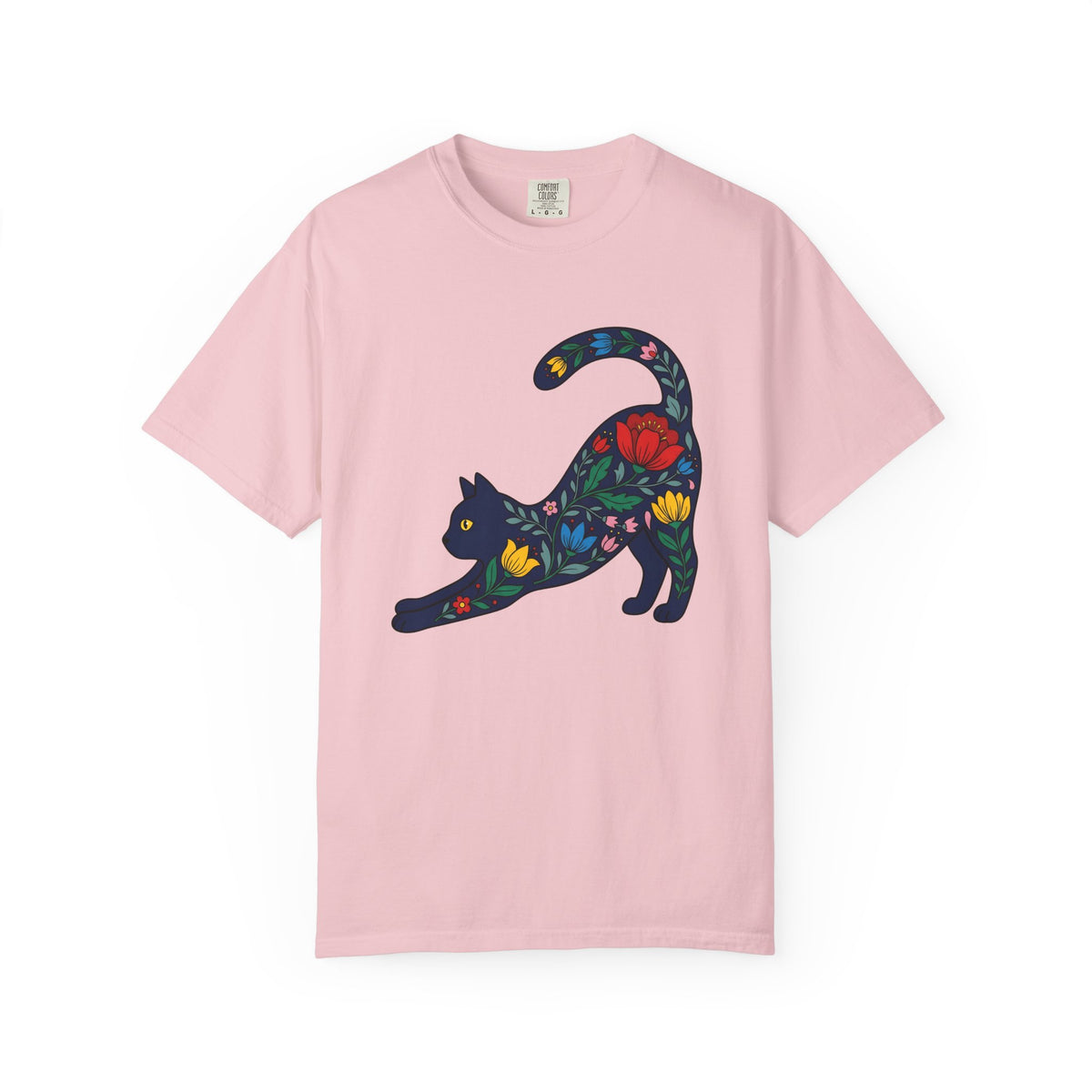 Floral Cat Shirt Cat Botanical Unisex Gift Boho Tee Kitty T-Shirt Cat Fan