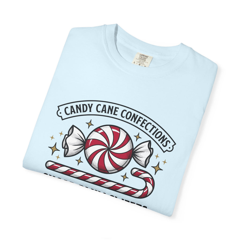 Candy Cane Shirt Christmas Food Gift Women Vintage Tee Striped Candy T-Shirt Xmas Fan Distressed Tshirt Foodie Graphic Retro Peppermint