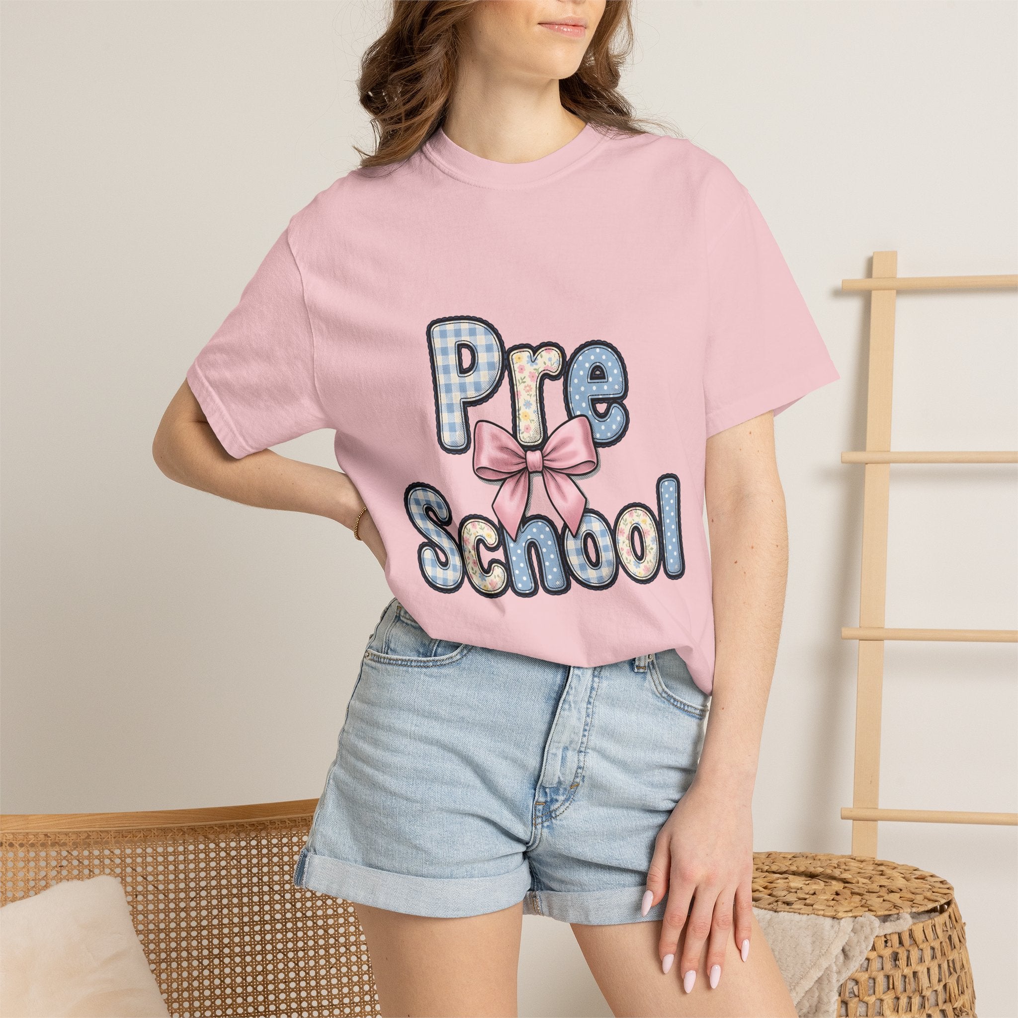 Pastel Letters Shirt Preschool Teacher Education Gift Women Patchwork Tee Alphabet T-Shirt Educator Enthusiast Collage Tshirt Learning