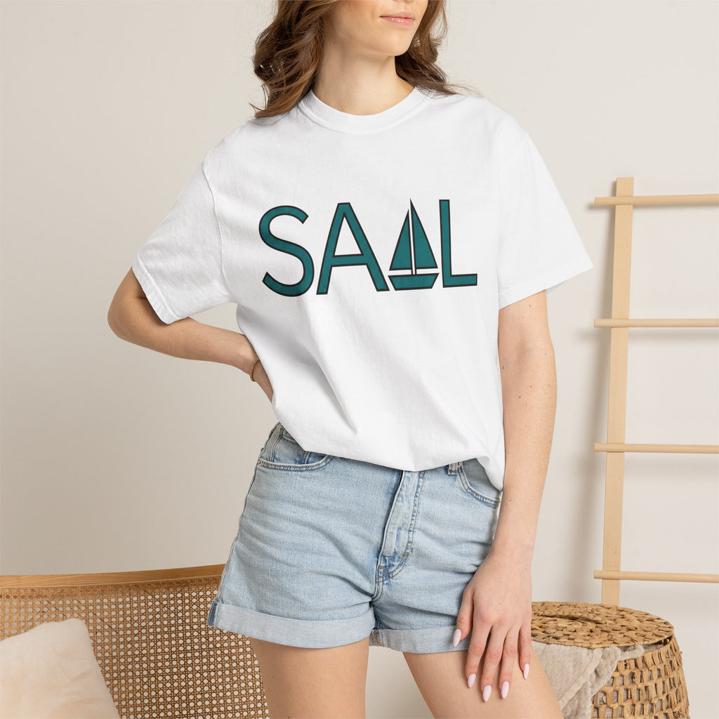 Sailboat Art Shirt Sailing Ocean Gift Women Basic Tee Yacht T-Shirt Sailor Fan Sailing Graphic Sea Design Trendy Boat Tshirt
