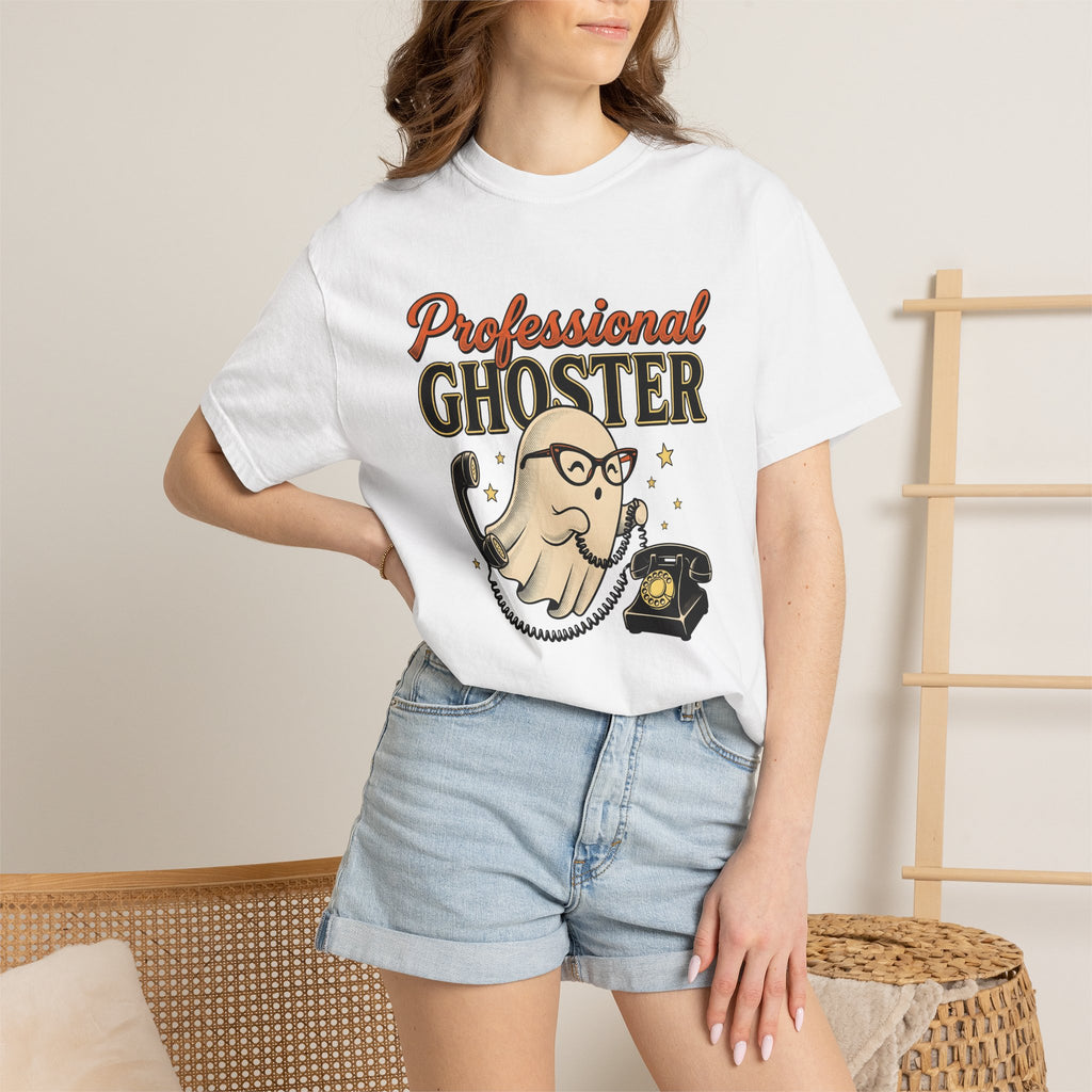 Specter Drawing Shirt Halloween Fun Gift Women Grunge Tee Sketch T-Shirt Horror Fan Distressed Tshirt Amusement Graphic Classic Vintage