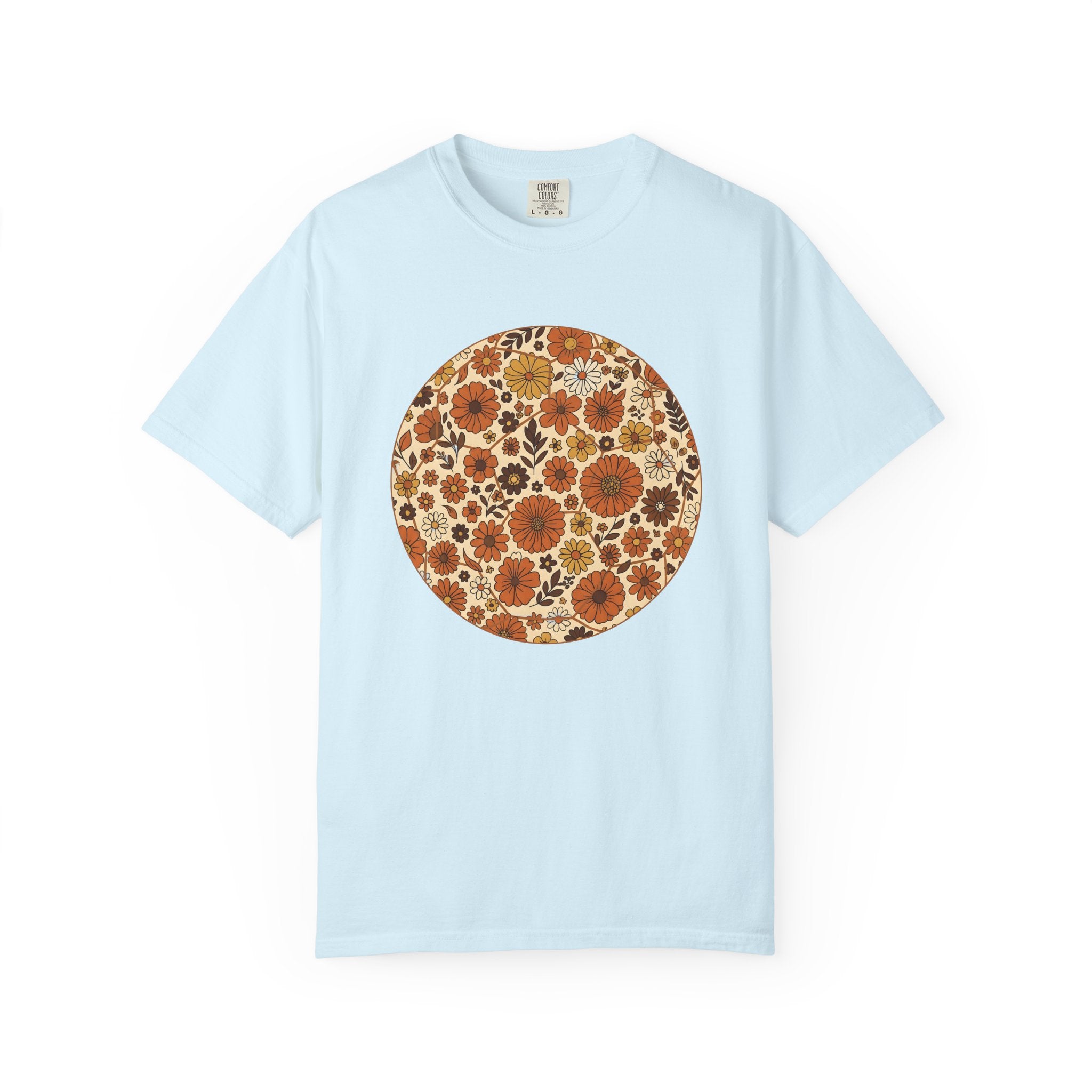Classic Floral Design Shirt Moms Nature Gift Women Tribal Tee Floral T-Shirt Mother Fan Ethnic Tshirt Outdoor Graphic Mid Century Sunflower
