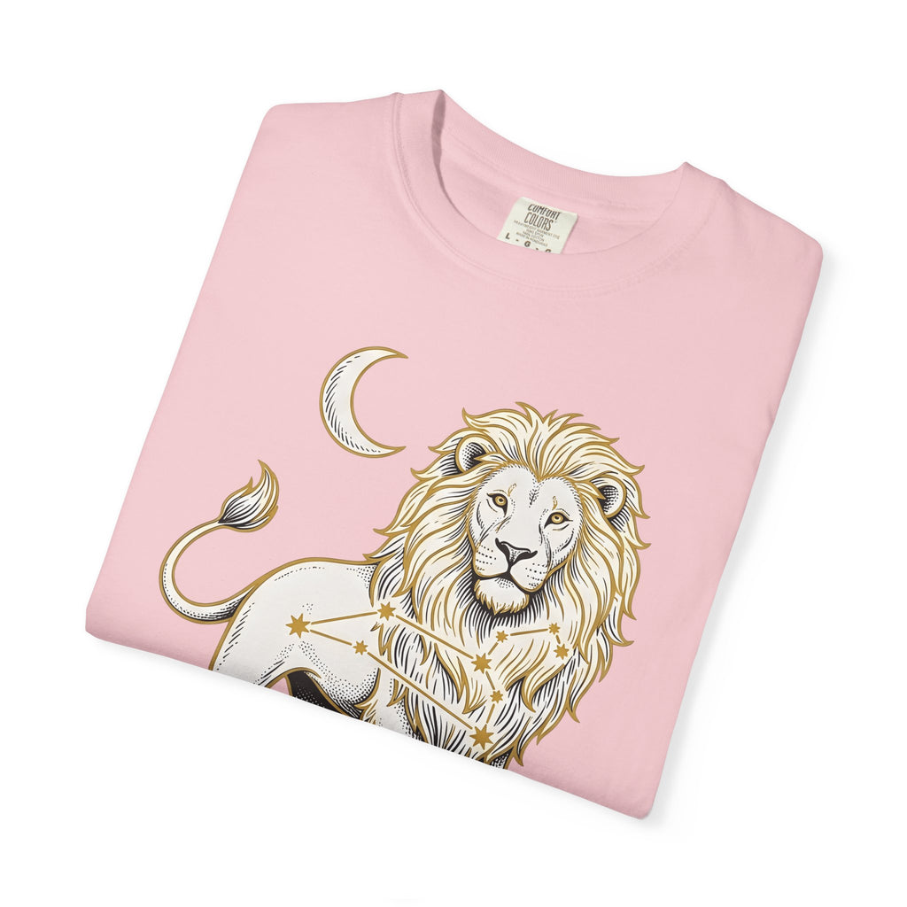 Lion Zodiac Shirt Boho Chic Astrology Gift Women Celestial Tee Leo T-Shirt Bohemian Fan Cosmic Tshirt Zodiac Graphic Vintage Moon Tshirt