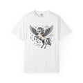 Winged Horse Shirt Fantasy Astrology Gift Women Ink Tee Pegasus T-Shirt Mythical Fan Tattoo Tshirt Zodiac Graphic Retro Sparkles Tshirt