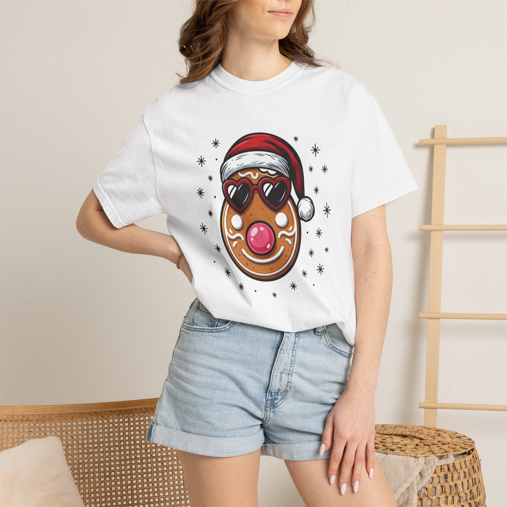 Gingerbread Snack Shirt Christmas Dessert Gift Women Caricature Tee Gingerbread Man T-Shirt Christmas Fan Cartoon Tshirt Sweet Treat Graphic
