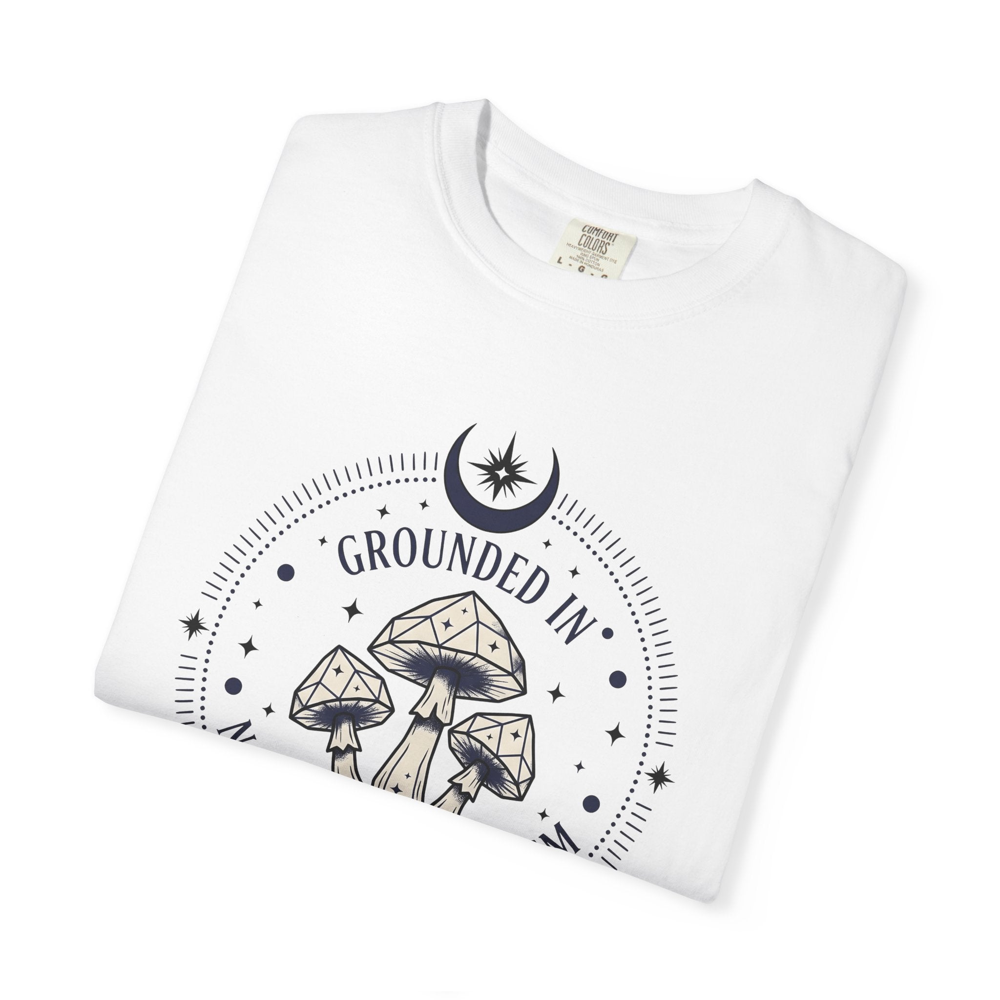 Crystal Mushrooms Shirt Boho Chic Spiritual Gift Women Celestial Tee Fungus T-Shirt Bohemian Fan Cosmic Tshirt Spiritual Graphic Mystical