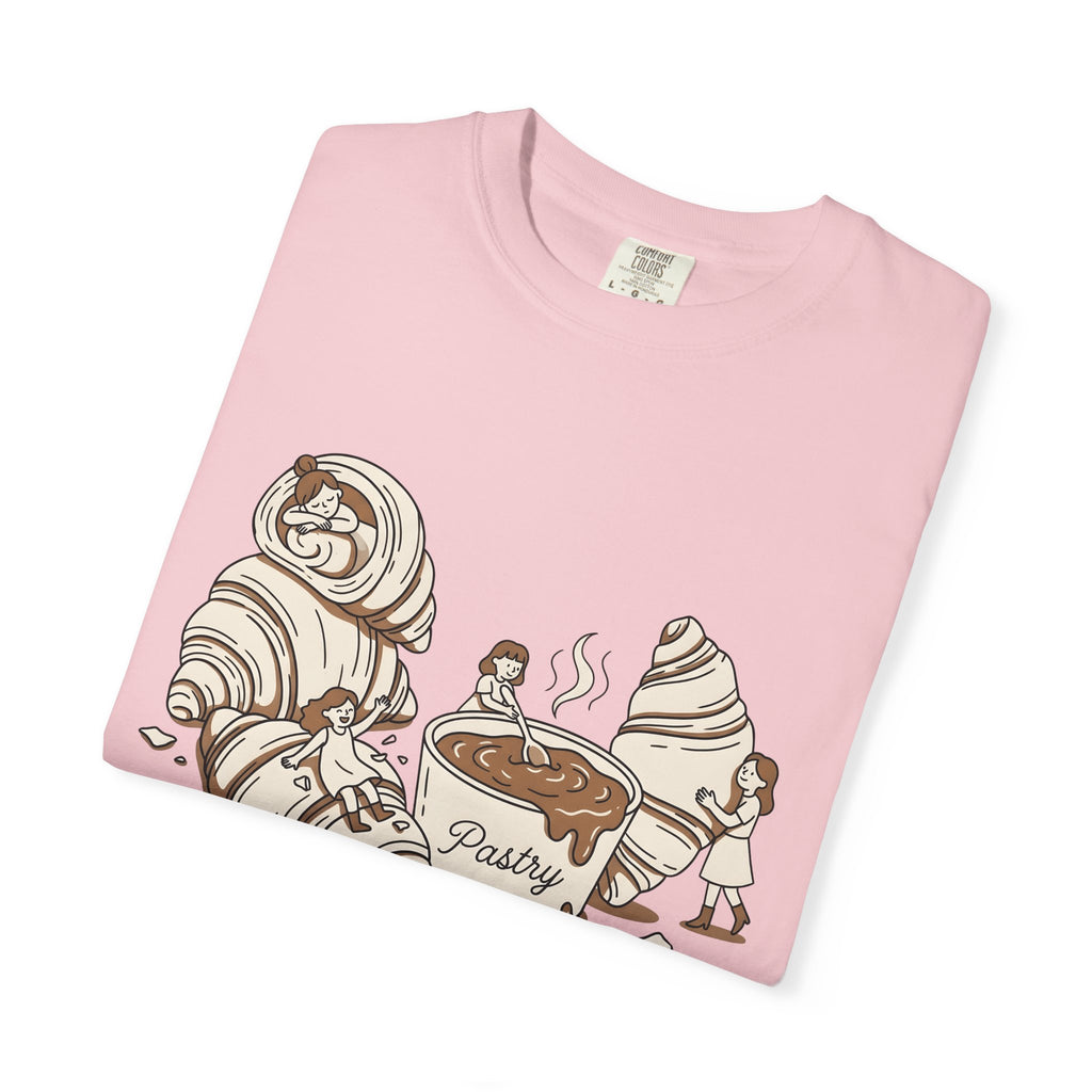 Croissant Shirt Desserts Pastry Gift Women Kawaii Tee Croissant T-Shirt Sweets Fan Cute Tshirt Bakery Graphic Sketch Latte Mug Tshirt