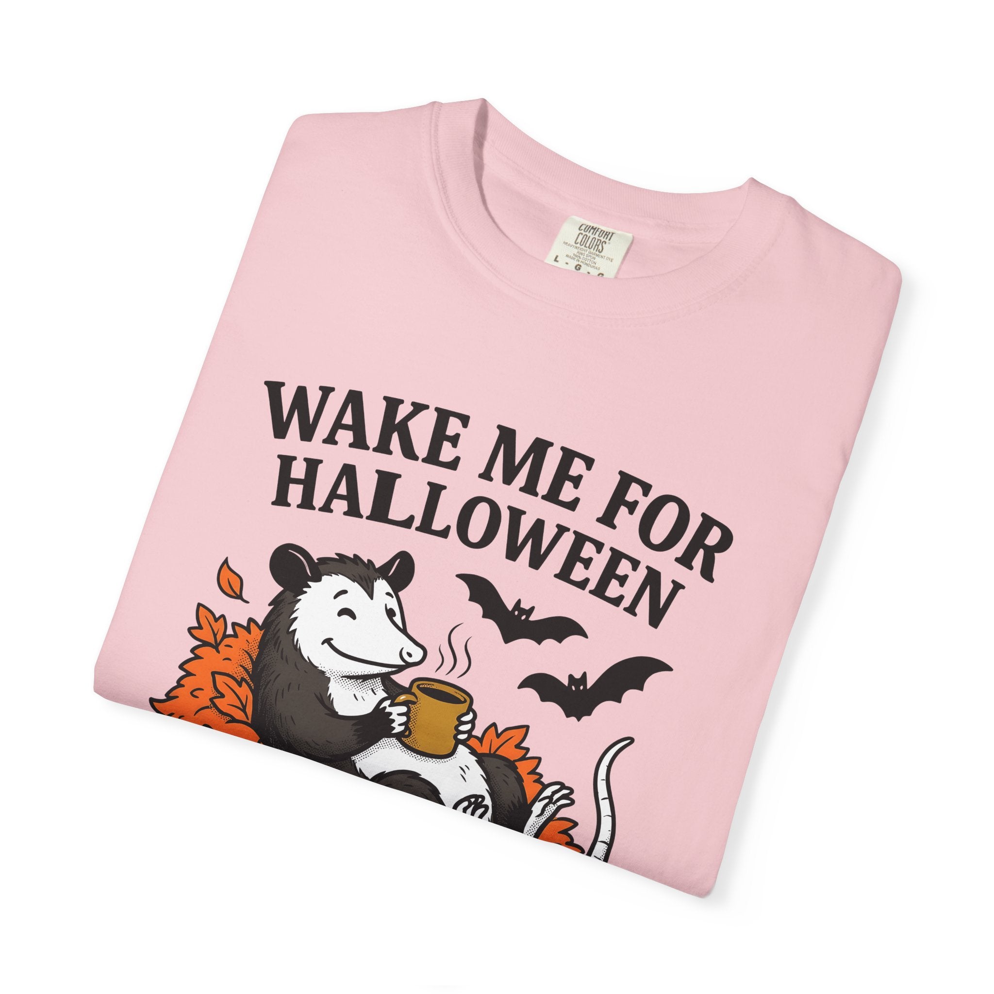 Opossum Coffee Shirt Halloween Wildlife Gift Women Comic Tee Coffee T-Shirt Horror Fan Cartoon Tshirt Wildlife Graphic Vintage Flying Bats