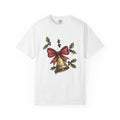 Holiday Bell Shirt Christmas Festivity Gift Women Hand Painted Tee Jingle Bell T-Shirt Christmas Fan Watercolor Tshirt Celebration Graphic