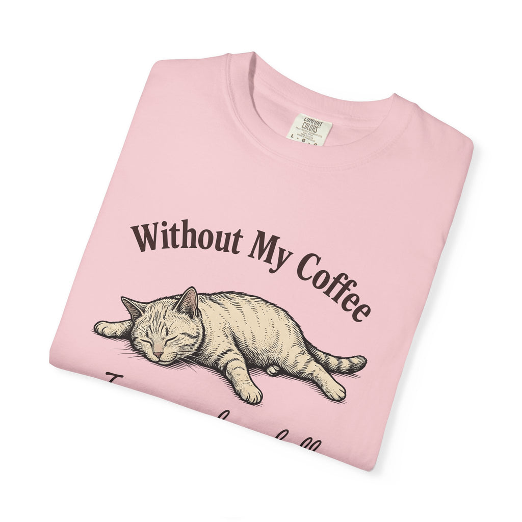 Nap Cat Shirt Coffee Pet Gift Women Retro Tee Kitty T-Shirt Coffee Fan Vintage Tshirt Animal Graphic Sketch Espresso Tshirt