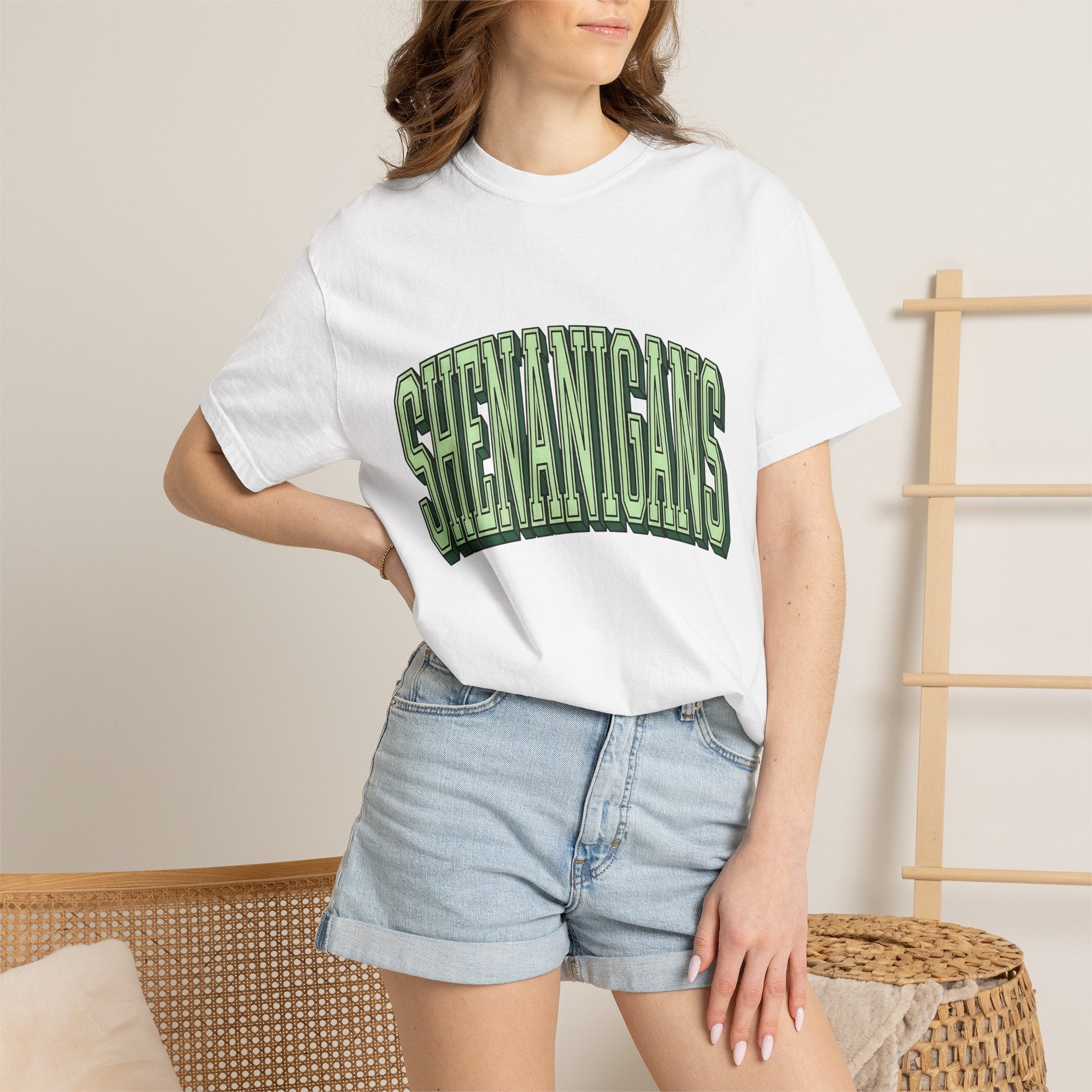 Curved Bold Text Shirt St Patrick's Day Jokes Gift Women Fun Tee Typography T-Shirt Shamrock Fan Quirky Tshirt Pun Graphic Vintage
