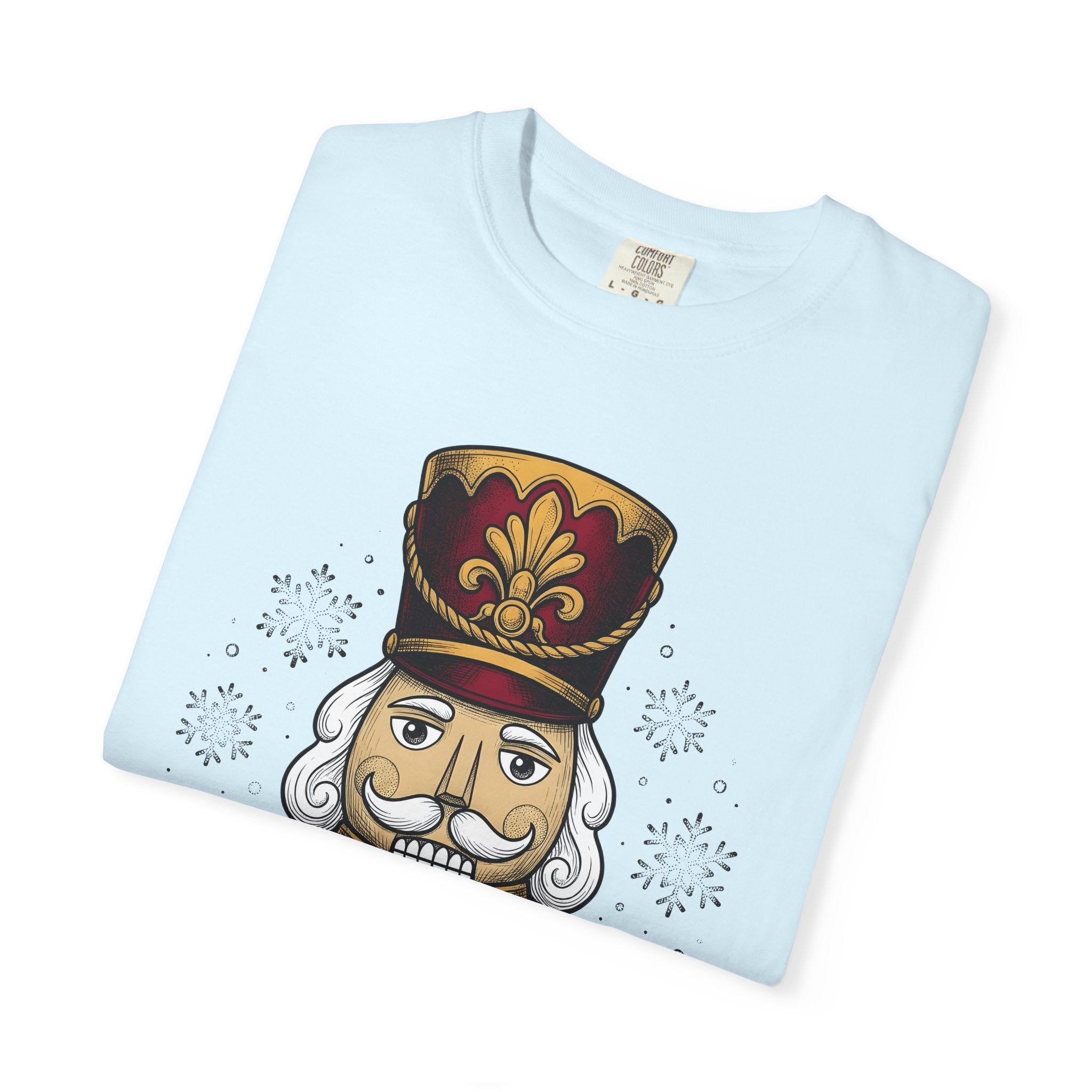 Nutcracker Design Shirt Christmas Celebration Gift Women Hand Drawn Tee Nutcracker T-Shirt Xmas Fan Christmas Illustration Line Art Snow