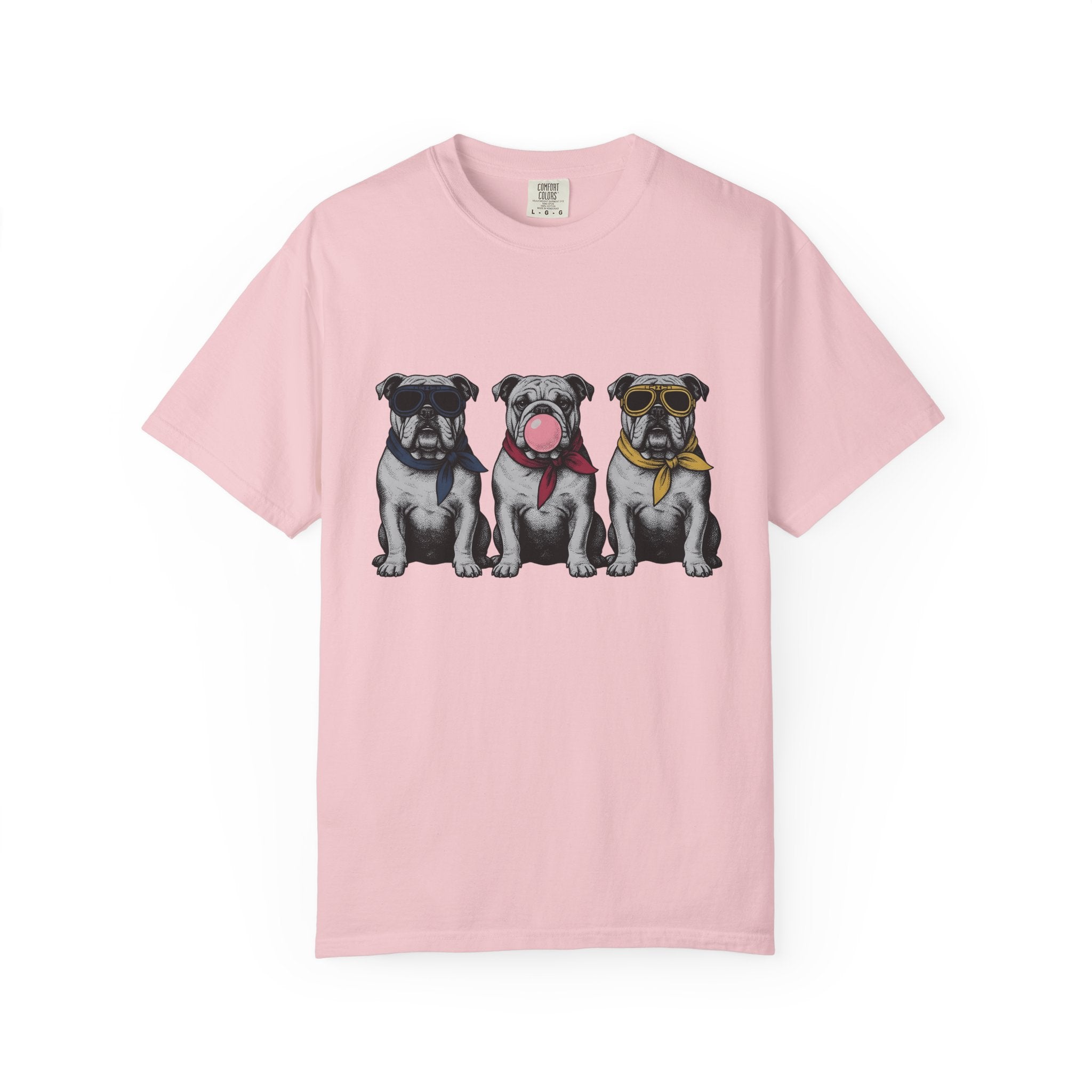 Bulldog Pack Shirt Dog Funny Gift Women Retro Tee Bulldog T-Shirt Dog Fan Bulldog Retro Tshirt Humor Graphic Sketch Shades Tshirt