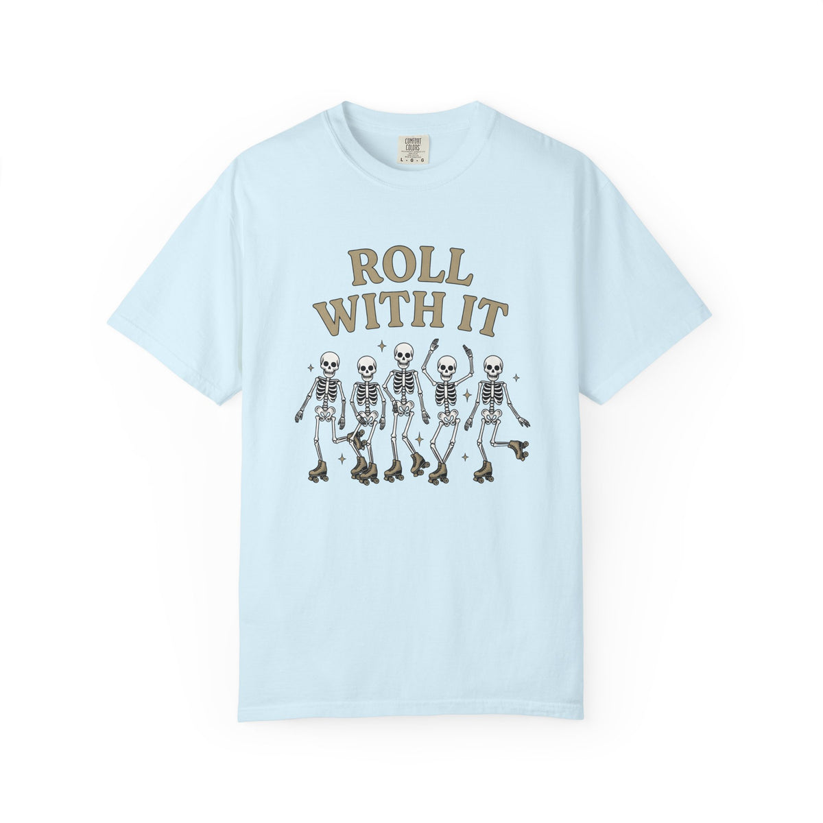 Skeleton Roller Skaters Shirt Roller Skating Halloween Unisex Gift Retro Tee