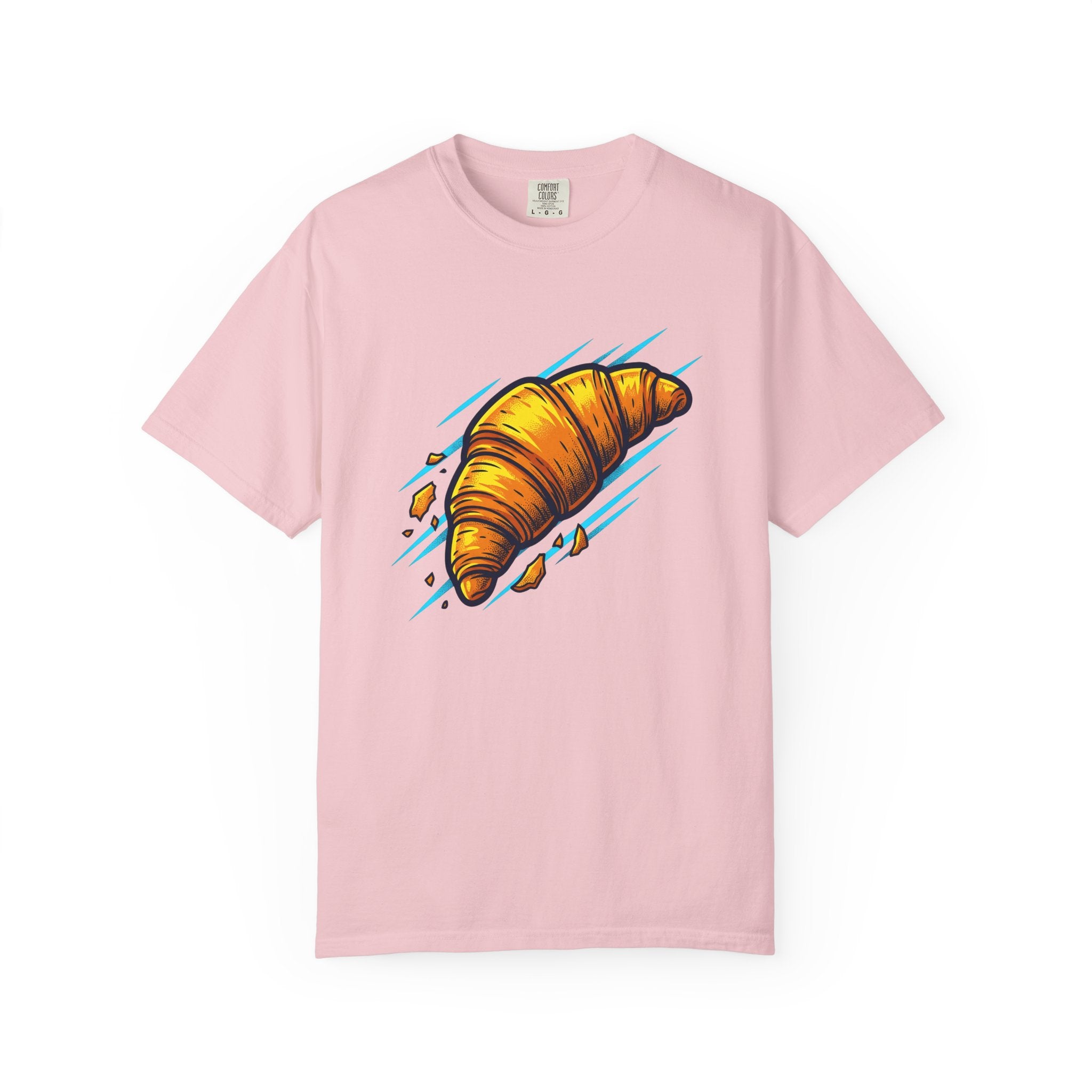 Croissant Shirt Desserts Breakfast Gift Women Bold Tee Croissant T-Shirt Pastry Fan Vintage Tshirt Morning Graphic Retro Pastry Crumbs