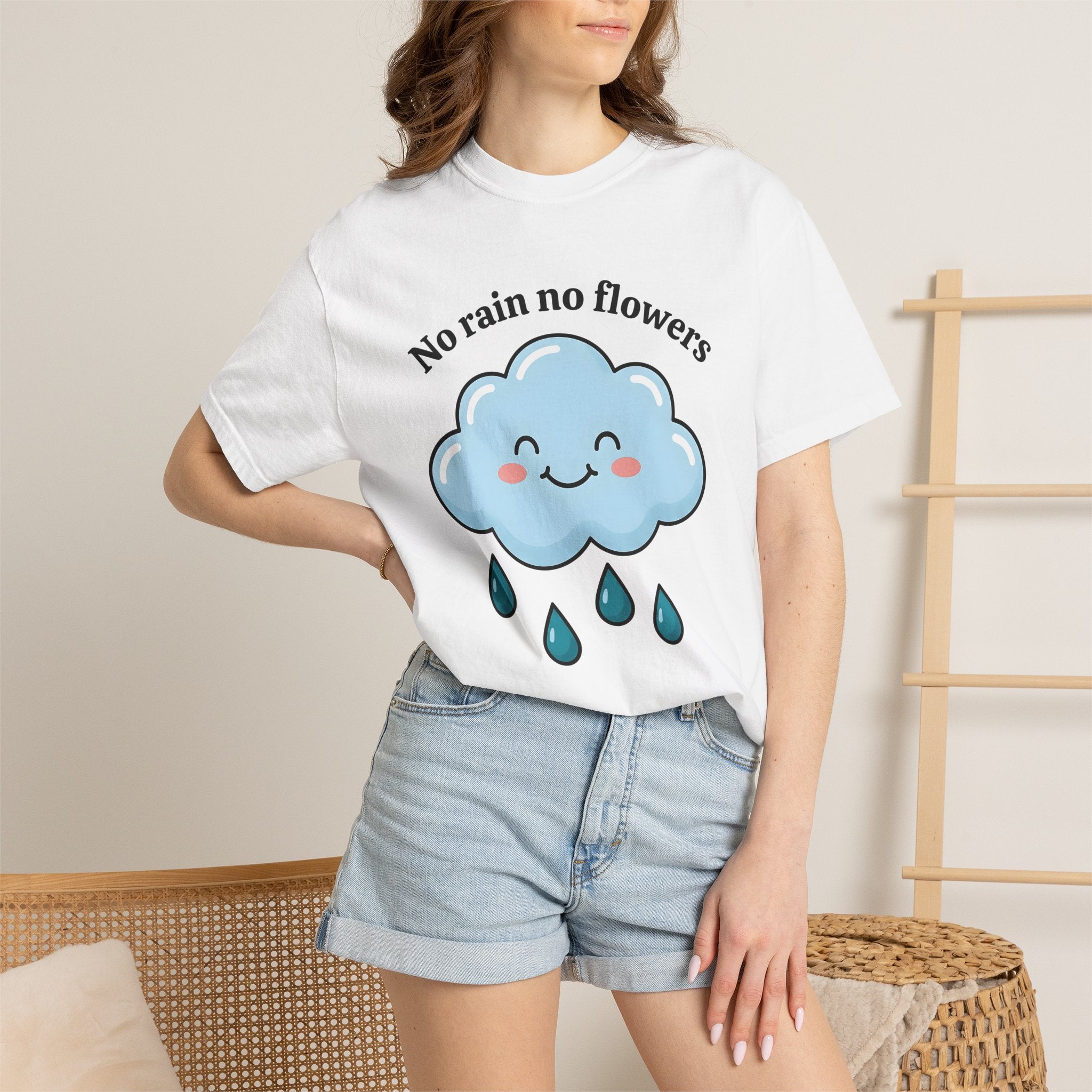 Charming Cloud Shirt Positivity Uplift Gift Women Illustrated Tee Cloud T-Shirt Optimism Fan Inspirational Tshirt Uplifting Graphic Doodle