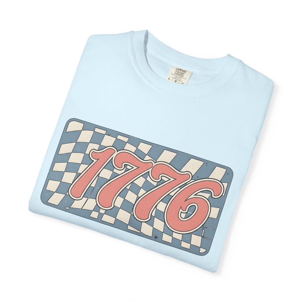 Racing Flag Design Shirt America Usa Gift Women Retro Tee Checkered Flag T-Shirt American Enthusiast Vintage Tshirt United States Graphic