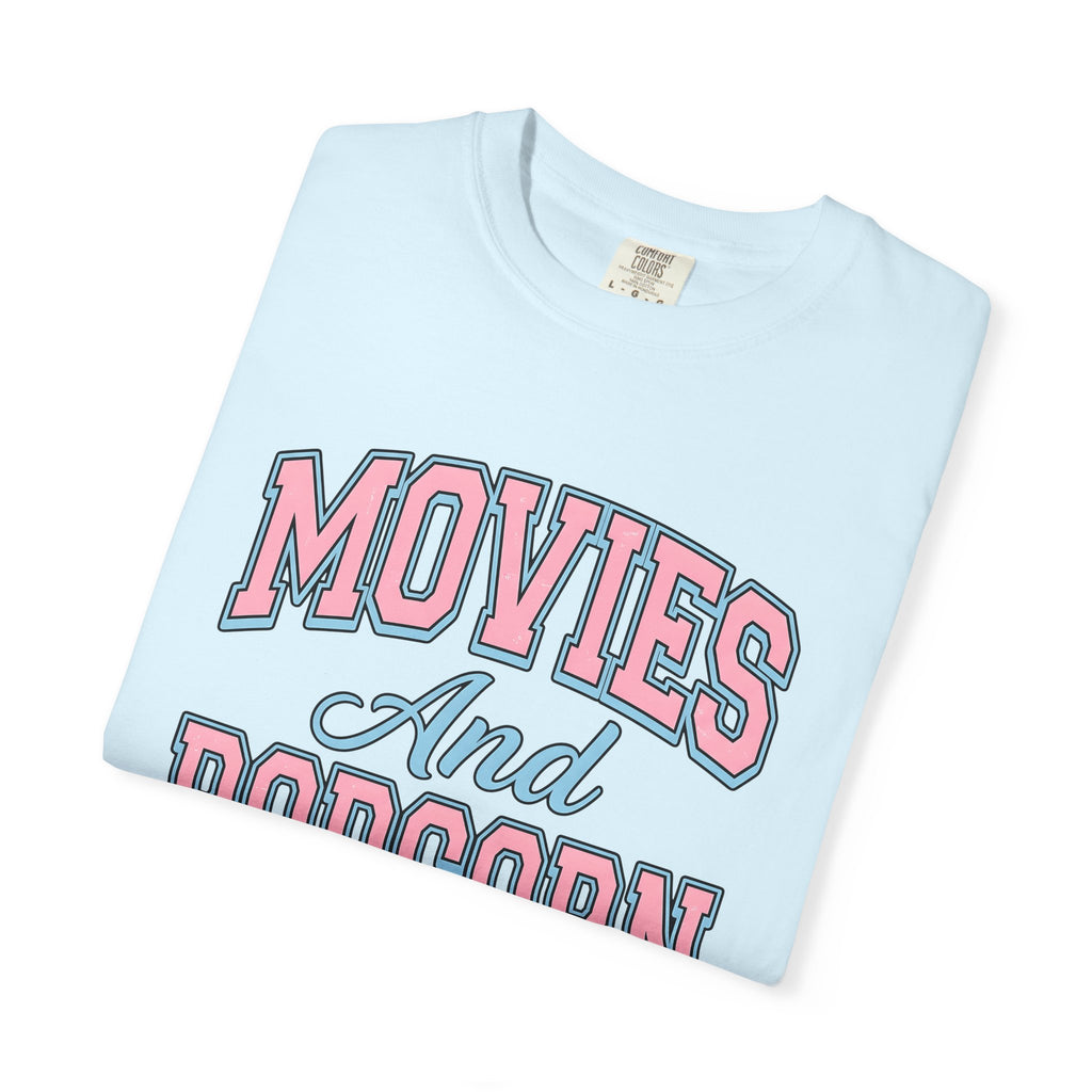Film Night Shirt Movie Snack Gift Women Collegiate Tee Movie Night T-Shirt Cinema Fan Retro Tshirt Munchies Graphic Throwback Soft Colors