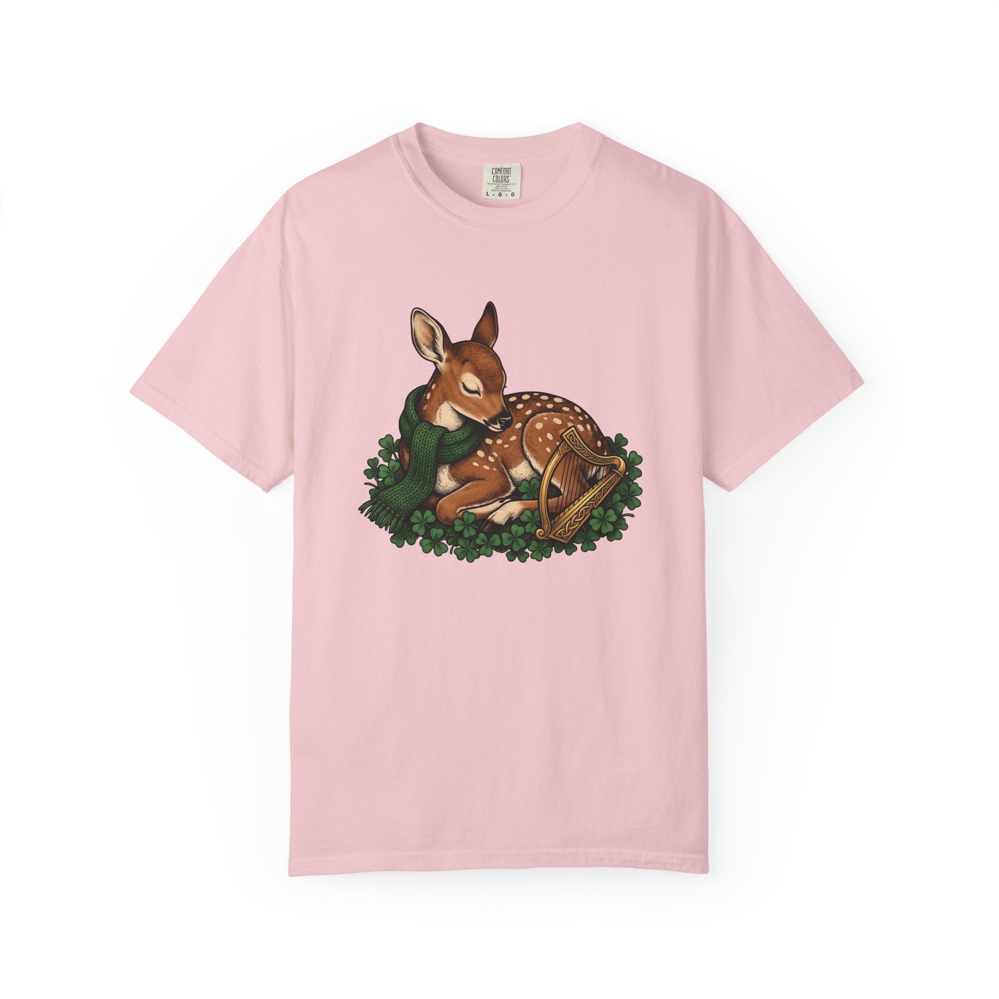 Buck Shamrock Shirt St Patrick's Day Creatures Gift Women Hand Drawn Tee Shamrock T-Shirt St Patty's Fan Illustrated Tshirt Beast Graphic