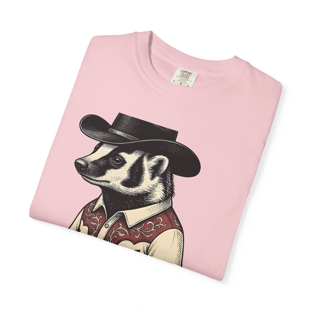 Western Badger Shirt Cowgirl Fauna Gift Women Heritage Tee Badger T-Shirt Cowboy Fan Vintage Tshirt Wildlife Graphic Ink Hat Cowboy Tshirt