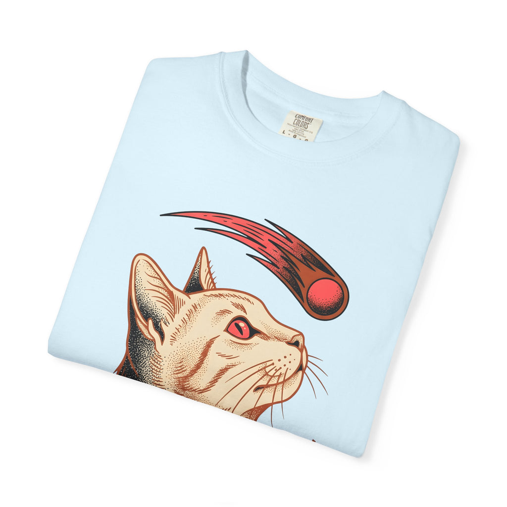 Cat Head Shirt Cat Space Gift Women Vintage Tee Kitten T-Shirt Feline Fan Retro Tshirt Astronomy Graphic Tshirt Retro Comet Tshirt