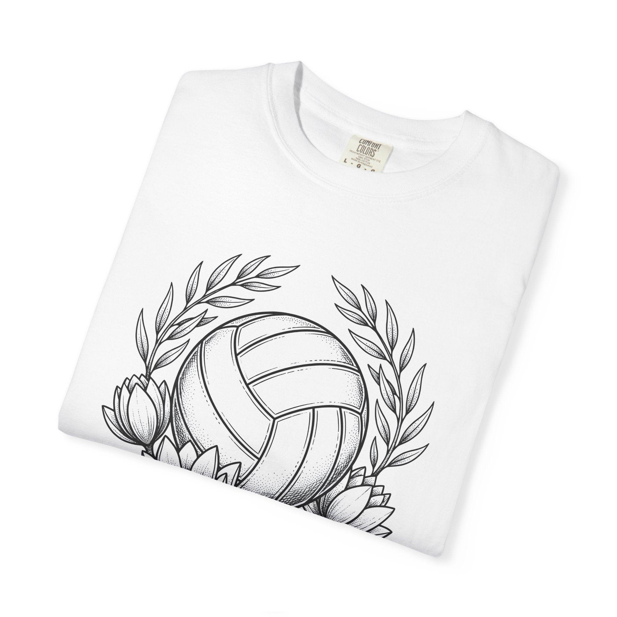 Volleyball Bloom Shirt Volleyball Petal Gift Women Outline Tee Volleyball T-Shirt Volleyball Fan Minimalist Tshirt Floral Graphic Tee