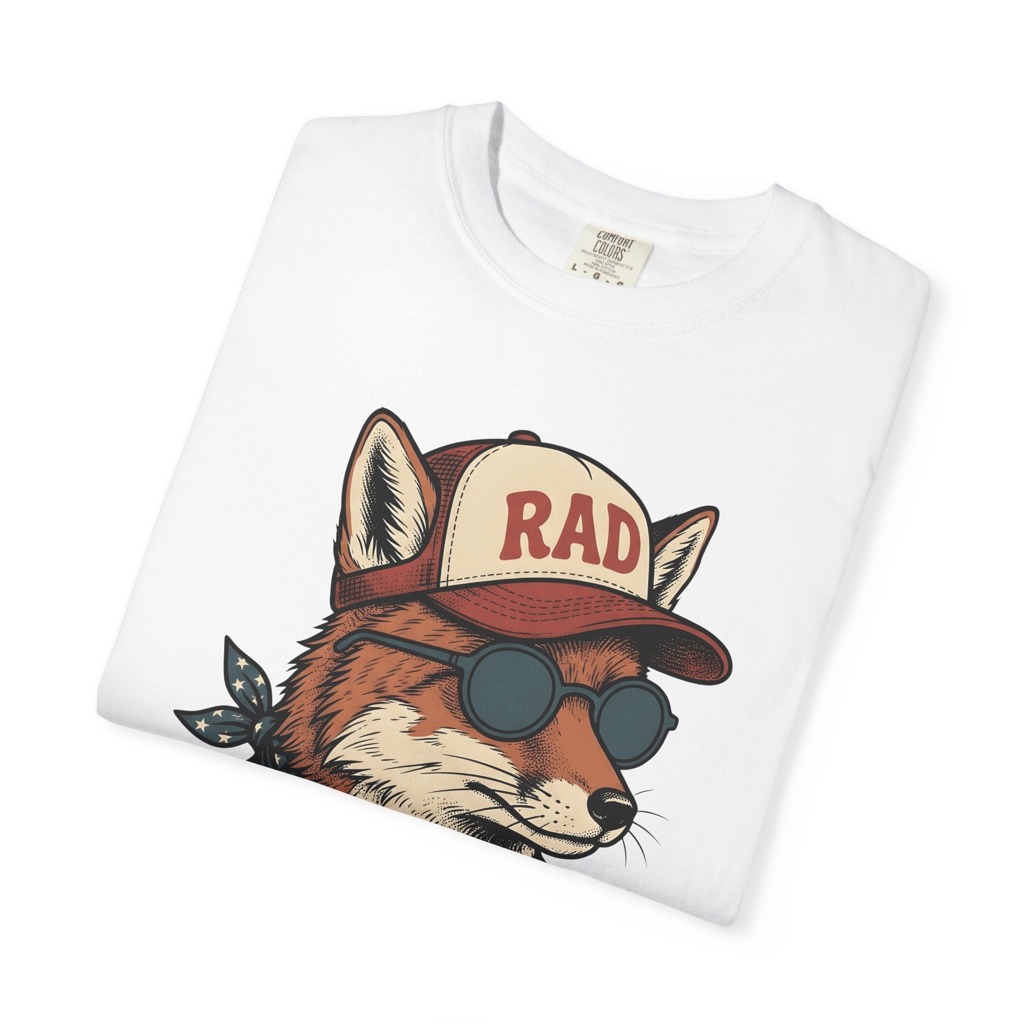 Fox Eyeglasses Shirt 4th Of July Fauna Gift Women Classic Tee Glasses T-Shirt Independence Fan Spectacles Tshirt Wildlife Graphic Line Art