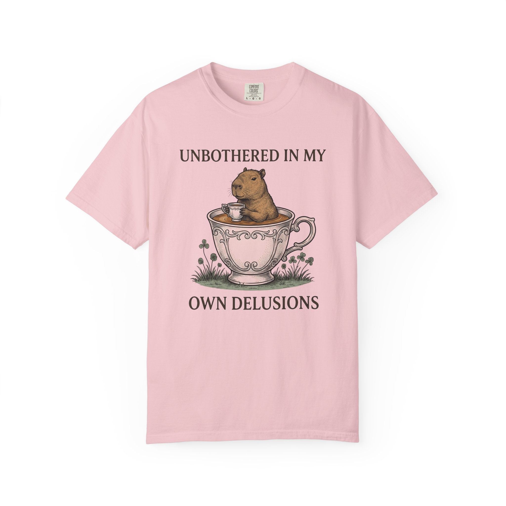 Capybara Cup Shirt Funny Pet Gift Women Retro Tee Mug T-Shirt Humor Fan Vintage Tshirt Animal Graphic Sketch Shamrock Tshirt