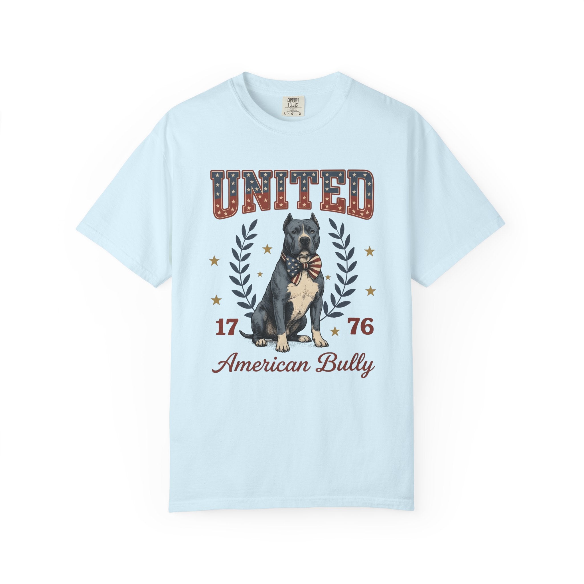 Bully Breed Shirt America 4Th Of July Heritage Gift Women Hand Drawn Tee Pitbull T-Shirt Patriot Fan Illustrated Tshirt Traditional Graphic