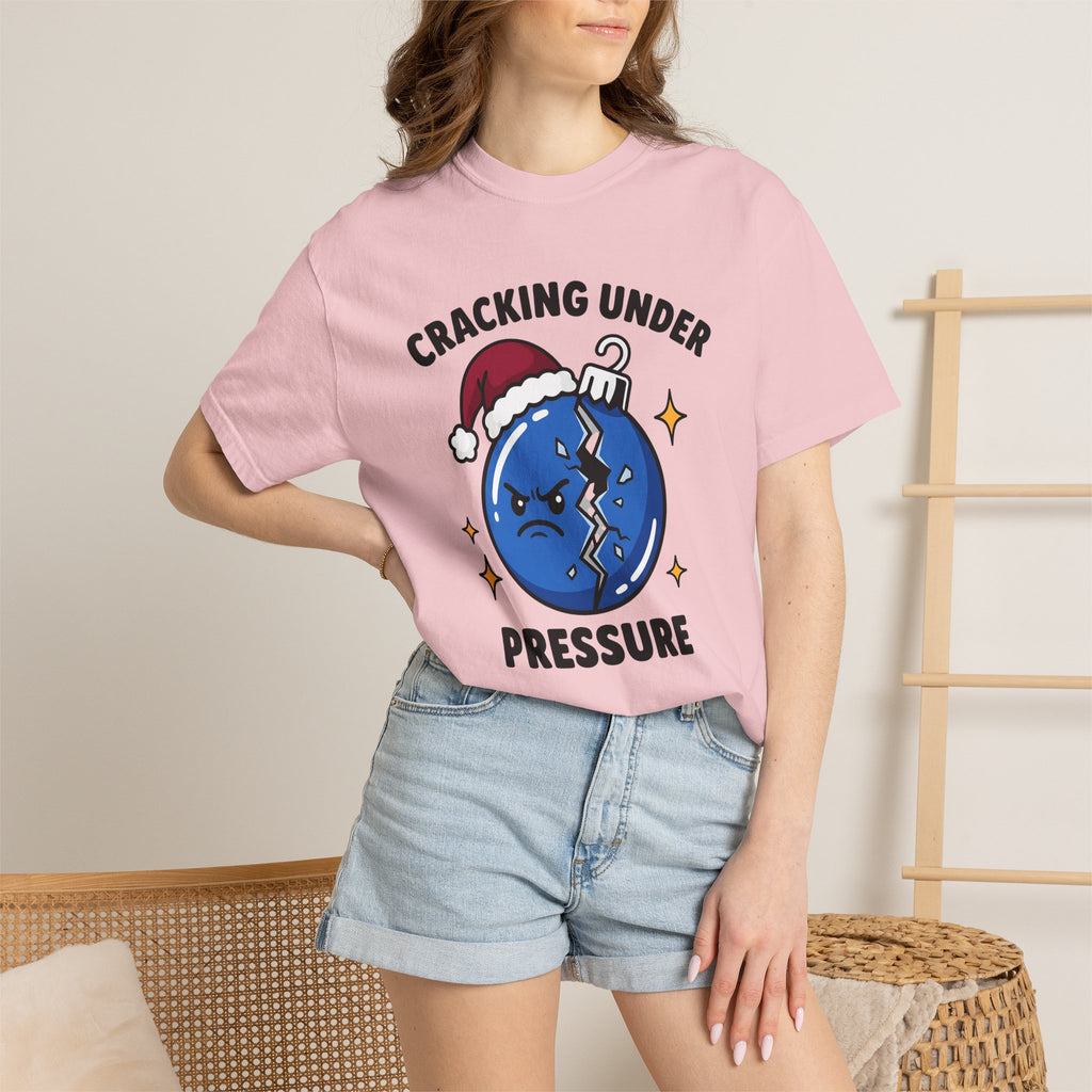 Irritated Bauble Shirt Christmas Gag Gift Women Caricature Tee Ornament T-Shirt Xmas Fan Cartoon Tshirt Prank Graphic Drawing Xmas Hat