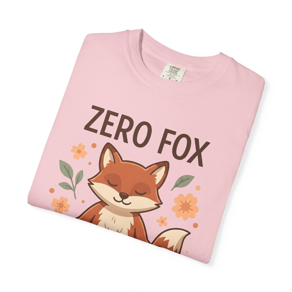 Peaceful Fox Shirt Yoga Creatures Gift Women Sweet Tee Fox T-Shirt Yoga Enthusiast Cute Tshirt Animal Graphic Clean Floral Tshirt
