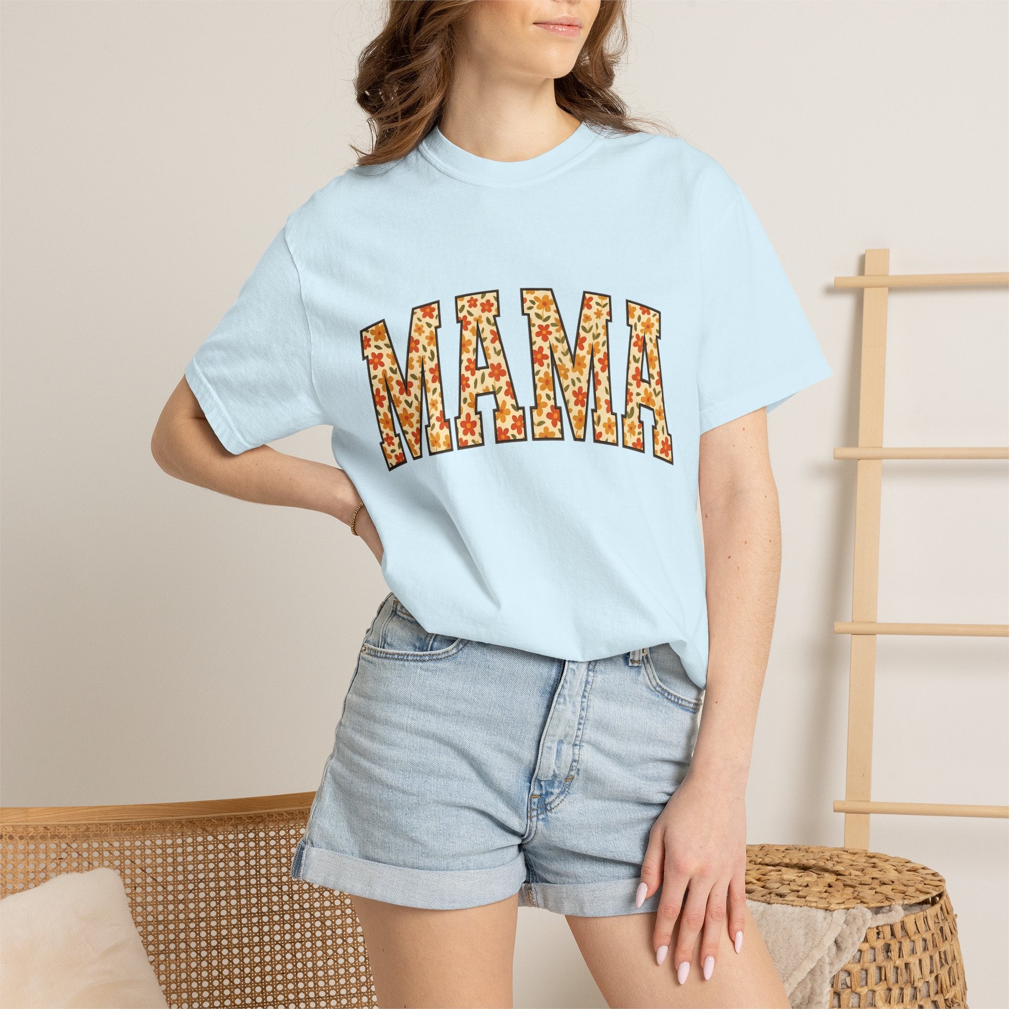 Floral Script Shirt Mom Greenery Gift Women Hippie Tee Calligraphy T-Shirt Mother Enthusiast Bohemian Tshirt Foliage Graphic Old School