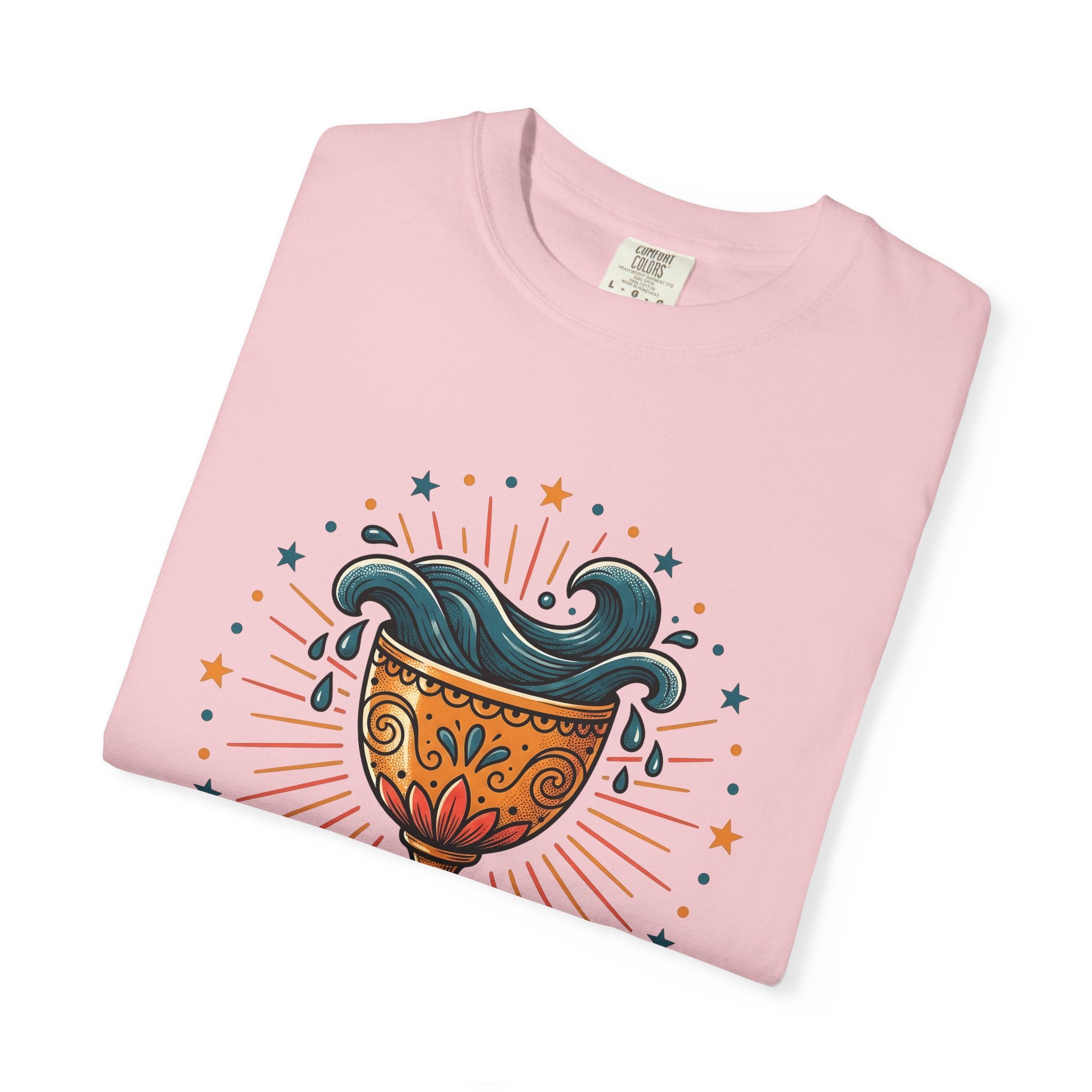 Decorative Goblet Shirt Boho Chic Occult Gift Women Hippie Tee Chalice T-Shirt Bohemian Fan Psychedelic Tshirt Mystical Graphic Retro