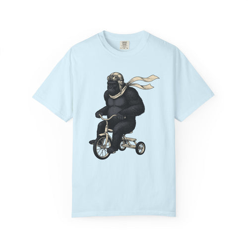 Ape Bike Shirt Animals Jokes Gift Women Retro Tee Monkey Bike T-Shirt Wildlife Fan Prank Graphic Tshirt Sketch Pilot Cap Tshirt