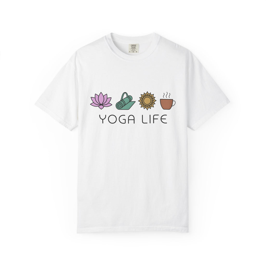 Yoga Essentials Shirt Yoga Wellness Gift Women Minimalist Tee Fitness T-Shirt Yoga Enthusiast Simple Tshirt Self Care Graphic Boho Lotus
