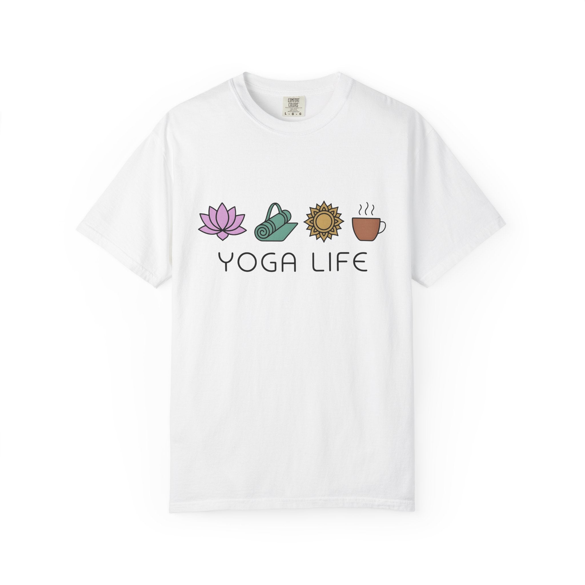 Yoga Essentials Shirt Yoga Wellness Gift Women Minimalist Tee Fitness T-Shirt Yoga Enthusiast Simple Tshirt Self Care Graphic Boho Lotus