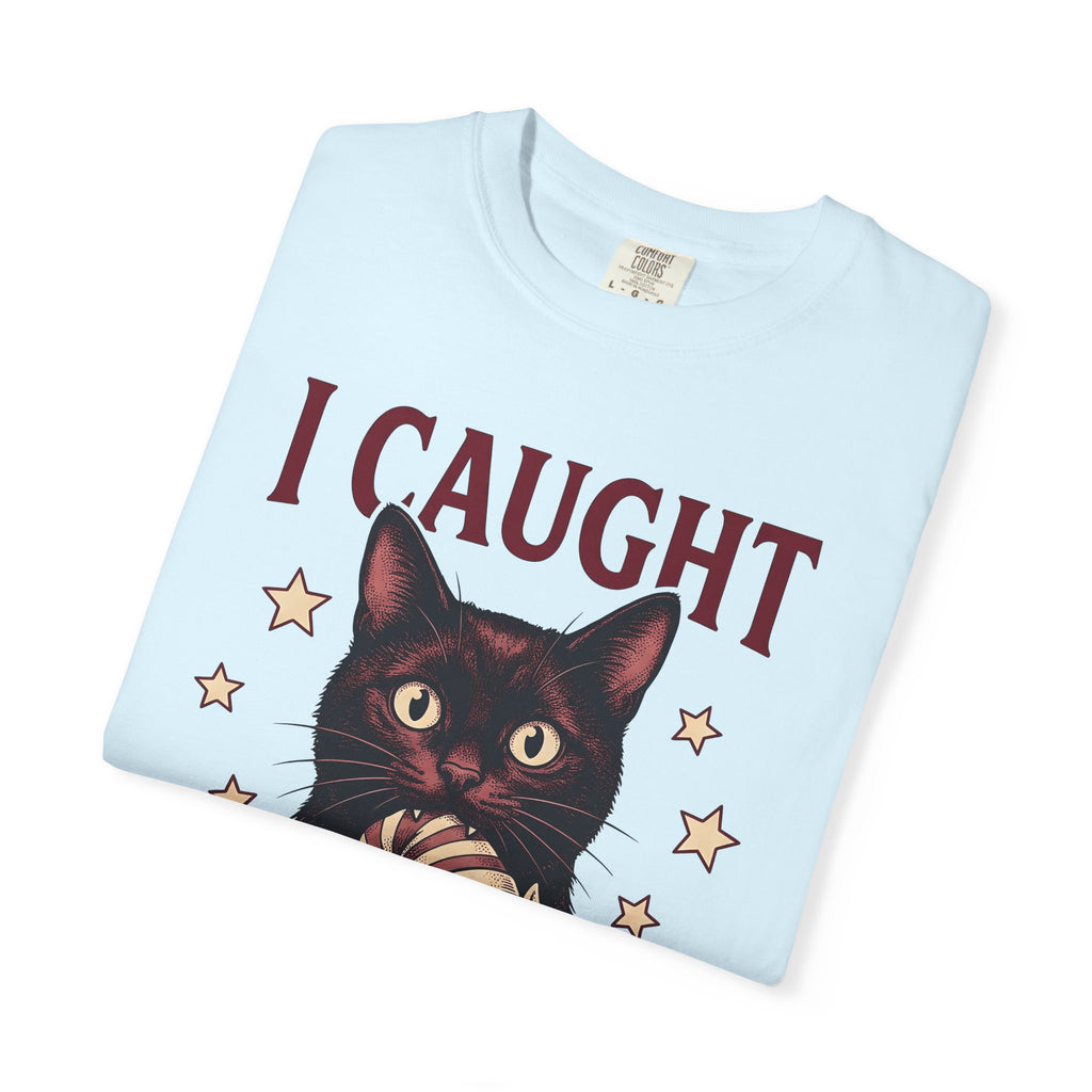 Black Cat Shirt Cat Christmas Gift Women Vintage Tee Cat T-Shirt Cat Fan Retro Tshirt Winter Graphic Hand Drawn Elf Doll Tshirt