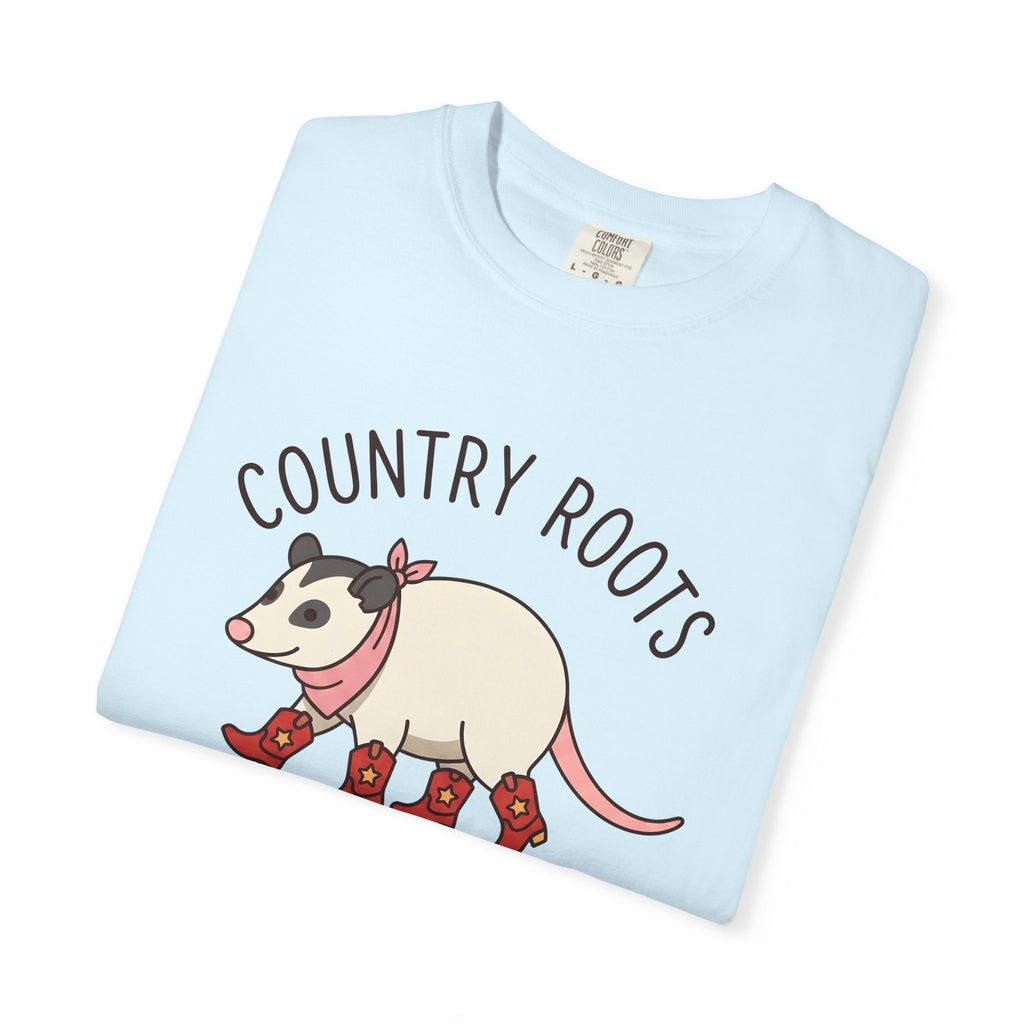 Possum Footwear Shirt Cowgirl Rural Gift Women Sweet Tee Opossum T-Shirt Rodeo Fan Cartoon Tshirt Country Graphic Animated Cowboy Hat Tshirt