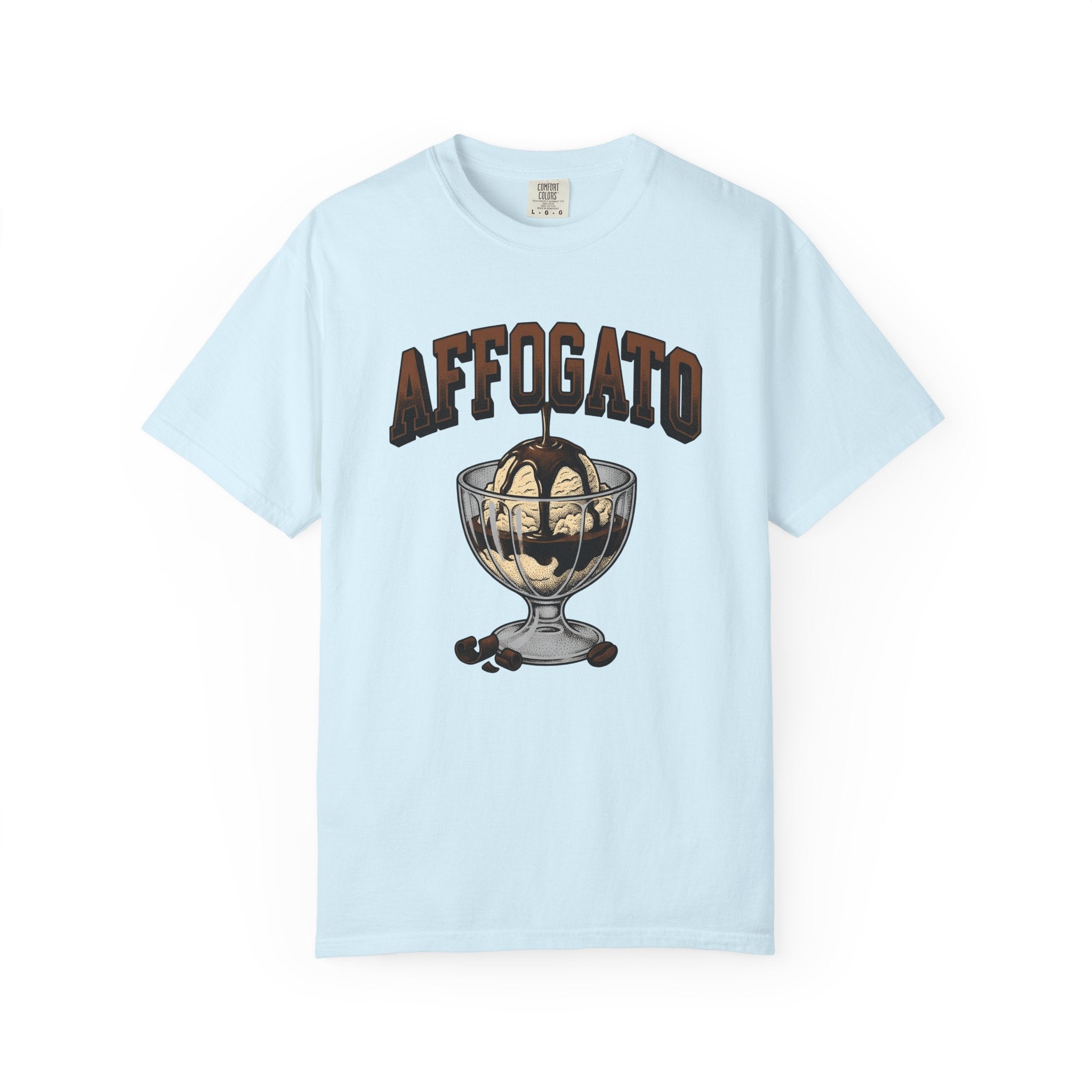 Affogato Treat Shirt Desserts Food Gift Women Retro Tee Gelato T-Shirt Sweets Fan Vintage Tshirt Cuisine Graphic Sketch Coffee Beans Tshirt