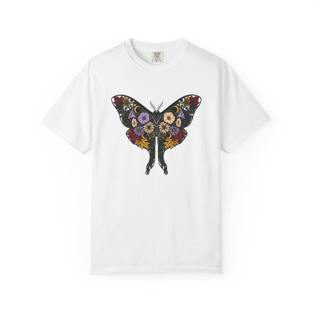 Butterfly Flower Shirt Nature Plants Gift Women Floral Tee Butterfly T-Shirt Outdoors Enthusiast Botanical Tshirt Floral Graphic Retro