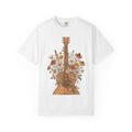 Floral Guitar Art Shirt Cowgirl Melody Gift Women Western Tee Guitar T-Shirt Rodeo Fan Country Tshirt Song Graphic Sketch Wild Blooms Tshirt