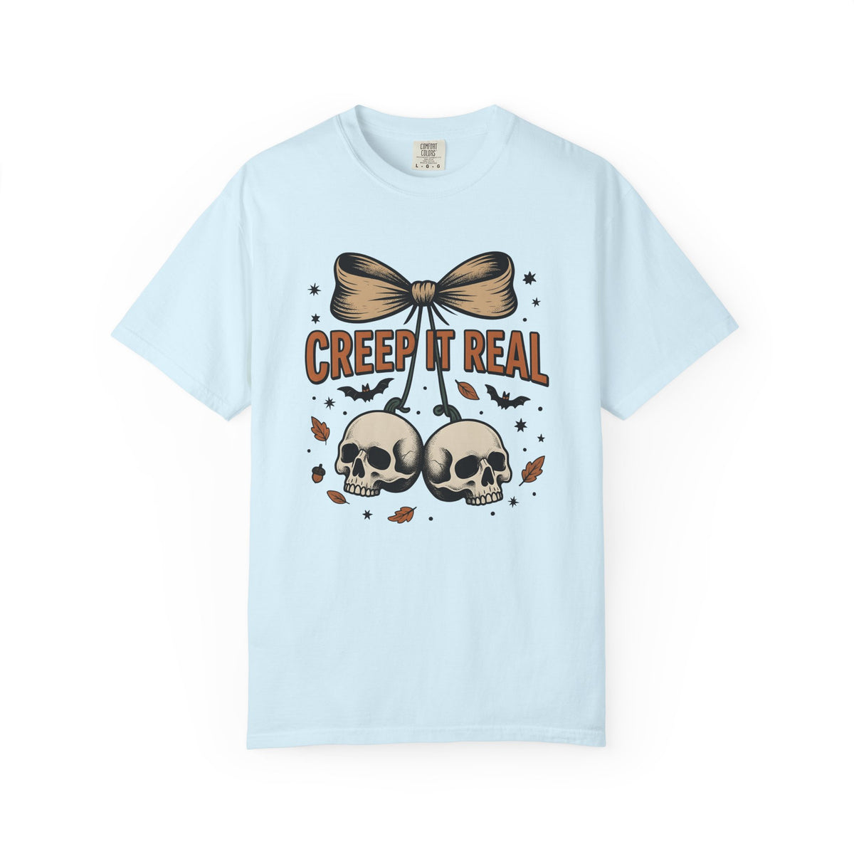 Skulls Bow Shirt Halloween Gothic Gift Women Vintage Tee Skull T-Shirt Horror Fan Retro Tshirt Dark Graphic Hand Drawn Bats Tshirt