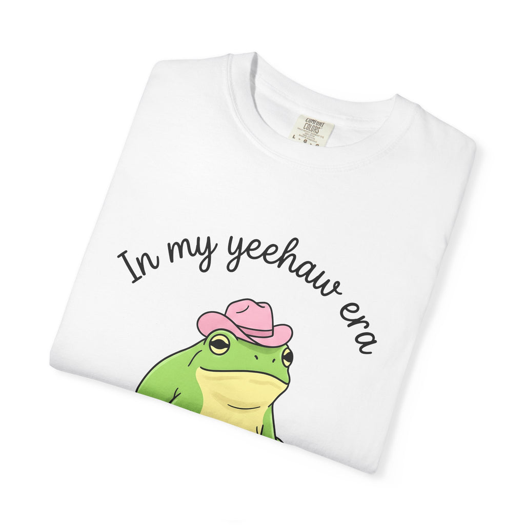 Frog Cowboy Hat Shirt Funny Wildlife Gift Women Caricature Tee Toad T-Shirt Humor Fan Cartoon Tshirt Animal Graphic Doodle Pink Hat Tshirt