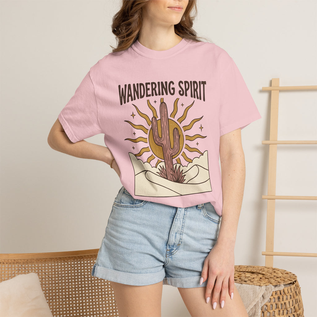 Prickly Sun Shirt Boho Environment Gift Women Ethnic Tee Cactus T-Shirt Bohemian Fan Tribal Tshirt Eco Graphic Classic Dry Terrain Tshirt