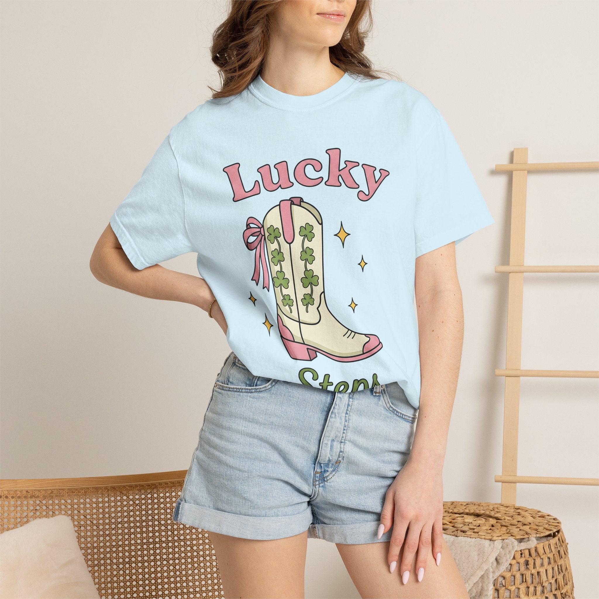 Cowboy Boot Shirt St Patrick's Day Ranch Gift Women Hand Drawn Tee Boot T-Shirt Patrick's Day Fan Illustrated Tshirt Farmhouse Graphic
