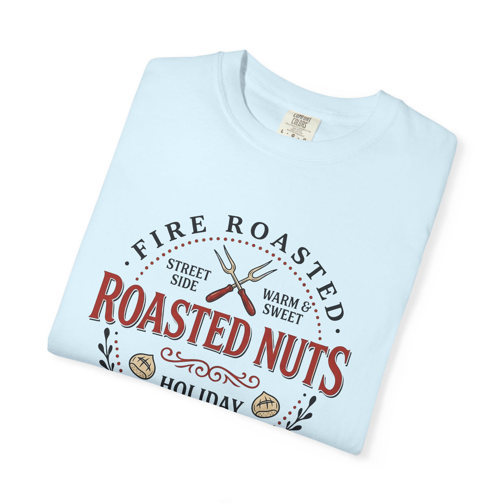 Chestnut Roasting Shirt Christmas Ingredients Gift Women Sketch Tee Roasting T-Shirt Xmas Fan Roasting Illustration Ingredient Graphic