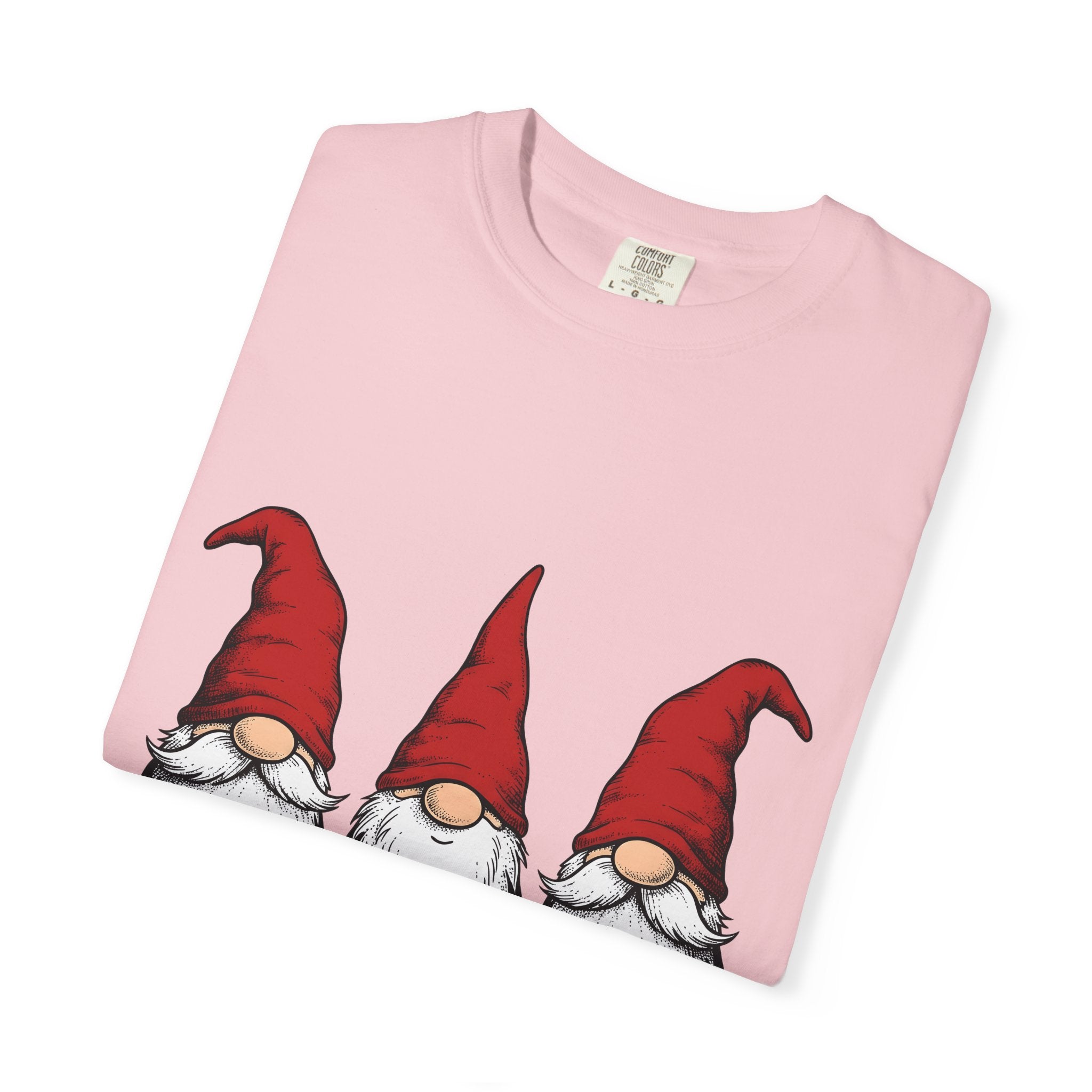 Gnome Collection Shirt Christmas Celebration Gift Women Cartoon Tee Dwarf T-Shirt Noel Fan Caricature Tshirt Party Graphic Sketch Crimson