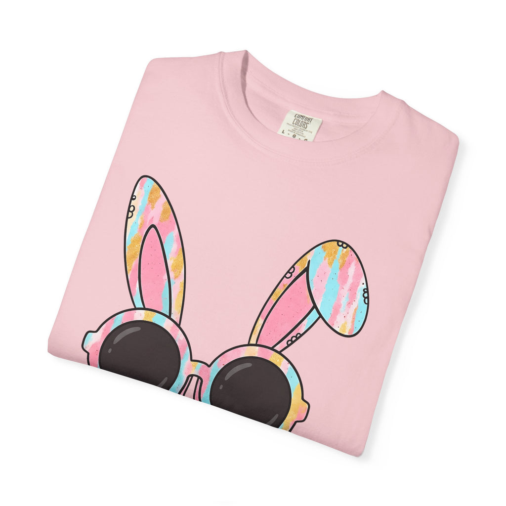 Bunny Glasses Shirt Easter Animal Gift Women Pastel Tee Rabbit T-Shirt Easter Fan Soft Tshirt Creature Graphic Retro Sunglasses Tshirt