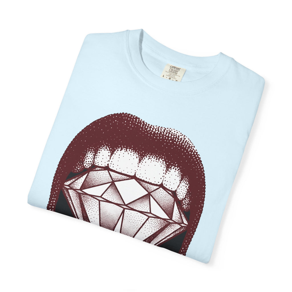 Mouth Diamond Shirt Pop Art Fashion Gift Women Pop Art Tee Diamond Grin T-Shirt Pop Art Fan Pop Artistic Tshirt Style Graphic Retro Gemstone