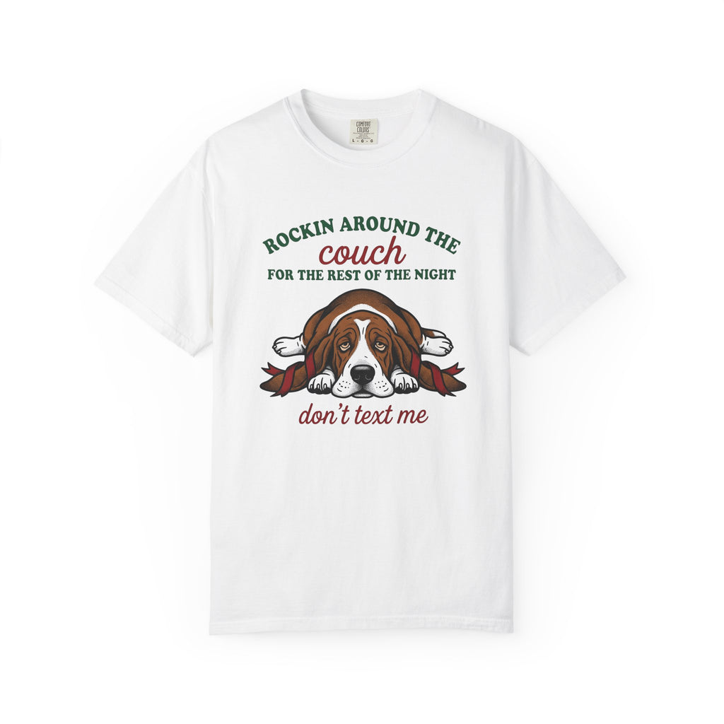 Basset Dog Shirt Funny Canine Gift Women Graphic Tee Hound T-Shirt Comedy Fan Illustrated Design Dog Illustration Hand Drawn Neckerchief